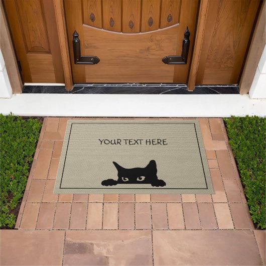 Paillasson Cute Chat Noir Custom Halloween mat (De plein air)