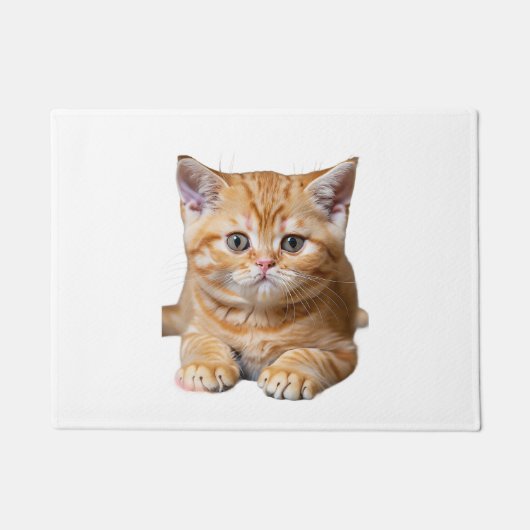 Paillasson Cute chaton orange avec points de suture orange fo (Devant)