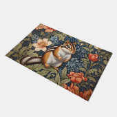 Paillasson Cute Chipmunk William Morris Inspiré Floral (Incliné)