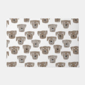 Paillasson Cute chocolat Labrador Retriever Chien Aquarelle (Devant)