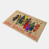 Paillasson Cute Crayons In Class Mat, You're Here (Incliné)