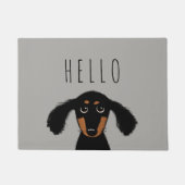 Paillasson Cute Dachshund Puppy | Wiener Chien Hello Doormat (Devant)