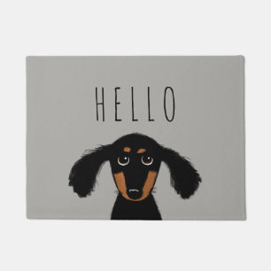 Paillasson Cute Dachshund Puppy Wiener Chien Hello Doormat