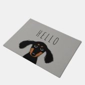 Paillasson Cute Dachshund Puppy | Wiener Chien Hello Doormat (Incliné)