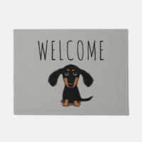 Cute Dachshund Puppy | Wiener Dog Welcome Mat