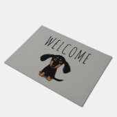 Paillasson Cute Dachshund Puppy | Wiener Dog Welcome Mat (Incliné)