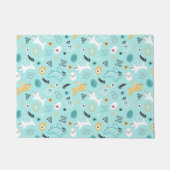 Paillasson Cute Easter Bunny Pattern Kawaii Rabbits Eggs  (Devant)