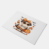 Paillasson Cute Halloween Chat - Kawaii Witch Kitty avec Pump (Incliné)