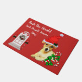 Paillasson Cute Jack Russell Terrier Noël (Incliné)