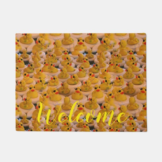 Paillasson Cute Jaune Canards en Caoutchouc Motif (Devant)