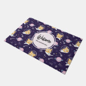 Paillasson Cute Kitty Chat Astronauts Motif Bienvenue (Incliné)