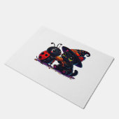 Paillasson Cute Ladybug et chat noir Halloween classique T-Sh (Incliné)