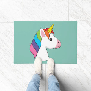 Paillasson Cute licorne magique avec cheveux colorés