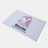 Paillasson Cute & Magique Baby Unicorne en Aquarelle (Incliné)
