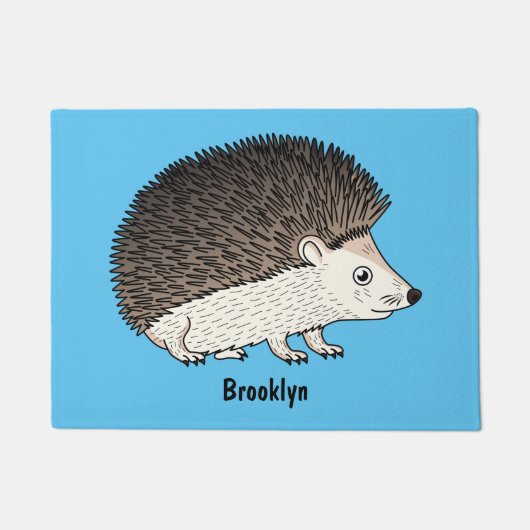 Paillasson Cute prickly hedgehog cartoon (Devant)