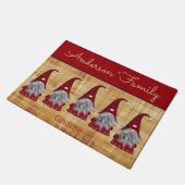 Paillasson Cute Rustique Personnalisé Noël Gnome Elf (Incliné)