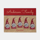 Paillasson Cute Rustique Personnalisé Noël Gnome Elf (Devant)