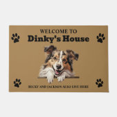 Paillasson Cute Shetland Sheepdog Photo (Devant)