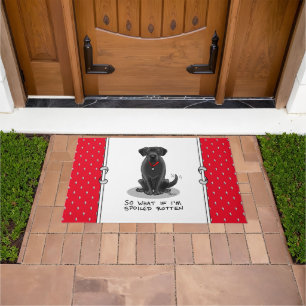 Paillasson Cute Spoten Rotten Black Labrador Retriever Chien