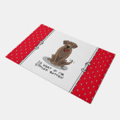 Paillasson Cute Spoten Rotten Chocolate Labrador Retriever (Incliné)