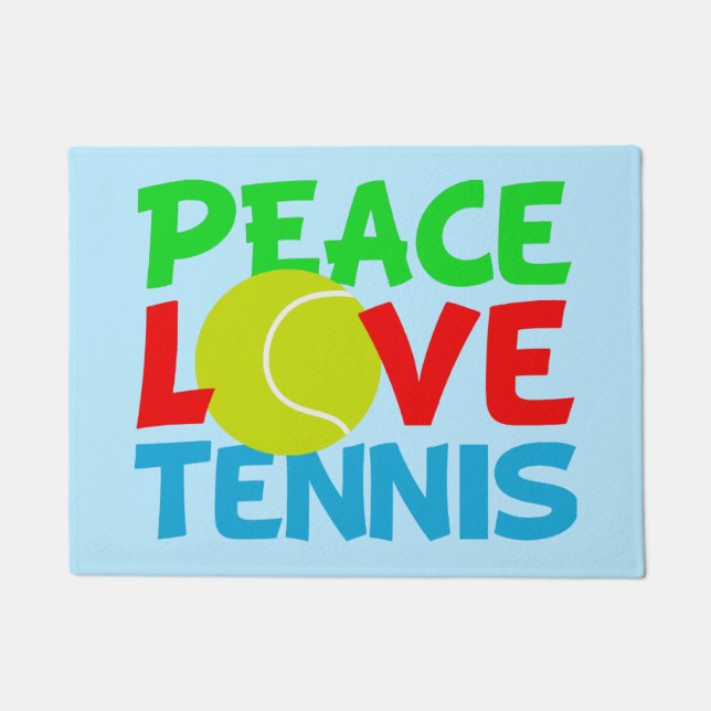 Paillasson Cute Tennis bleu (Devant)