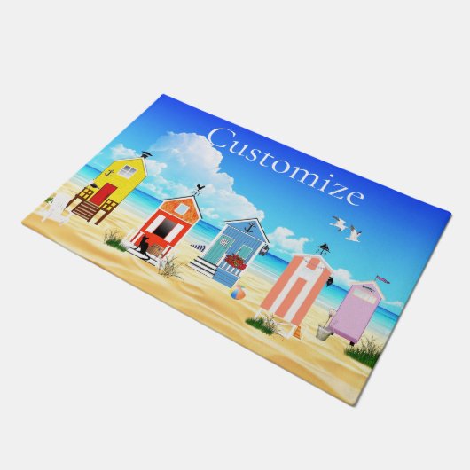 Paillasson Cute Tiny Beach Shacks Thunder_Cove (Incliné)