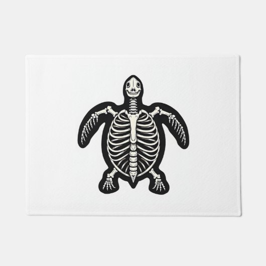 Paillasson Cute Tortue Halloween Squelette Tortue Fossiles Ar (Devant)