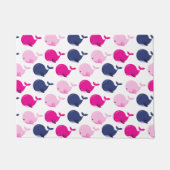 Paillasson Cute Whales, Pattern of Whales, Sea Animals (Devant)