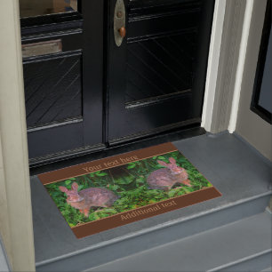 Paillasson Cute Wild Brown Rabbit Faune Personnalisée