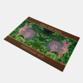 Paillasson Cute Wild Brown Rabbit Faune Personnalisée (Incliné)
