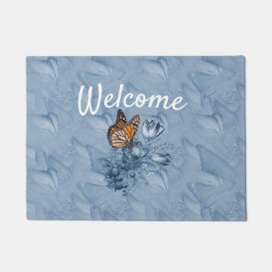 Paillasson Cyanotype Papillons mobiles