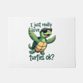 Paillasson Dabbing Sea Turtle J'Aime Vraiment Les Tortues Ok_ (Devant)