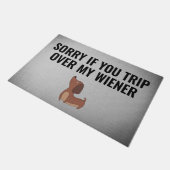 Paillasson Dachshund Doormat - Traverser mon Wiener (Incliné)