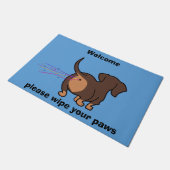 Paillasson Dachshund drôle (Incliné)