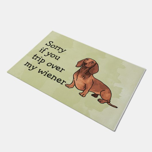 Paillasson Dachshund Funny Wiener (Incliné)