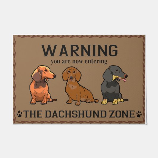 Paillasson Dachshund Lover Cadeau, Dachshund Doormat (Devant)