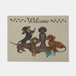 Paillasson Dachshund Porte Mat d'Accueil Mat Nouveau Décor