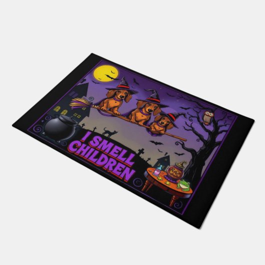 Paillasson Dachshund Sisters I Smell Children (Incliné)