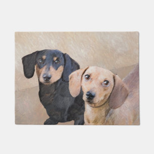Paillasson Dachshund (Smooth) Peinture - Art Chien original