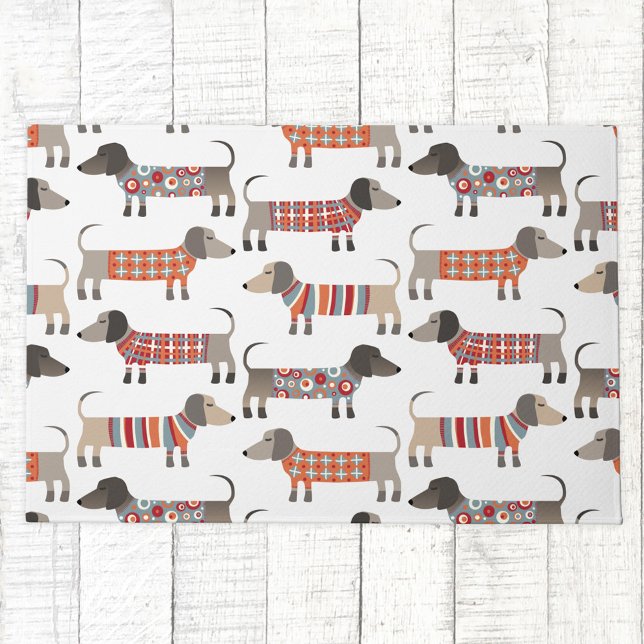 Paillasson Dachshund Wiener Saucisse Chien (Dachshund Wiener Sausage Dog fun doormat)