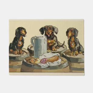 Paillasson Dachshunds at Butchers, ajouter du texte
