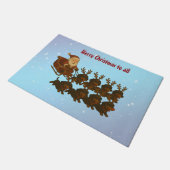 Paillasson Dachshunds et Père Noël Doormat (Incliné)
