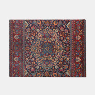 Paillasson Daisée rouge bleue perse inhabituelle