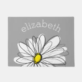 Paillasson Daisy tendance avec gris et jaune (Devant)