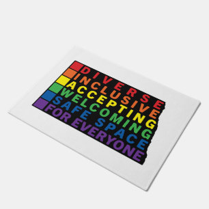 Paillasson Dakota du Nord (Noir) Espace sécurisé LGBTQ