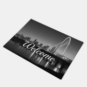Paillasson Dallas Skyline Dawn Grayscale Welcome Doormat (Incliné)