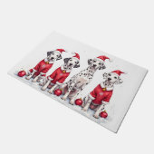 Paillasson Dalmatian Christmas Dress Santa Hat (Incliné)