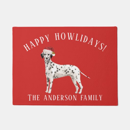 Paillasson Dalmatien Joyeux Howlidays Noël (Devant)