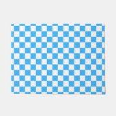 Paillasson Damier bleu clair classique (Devant)