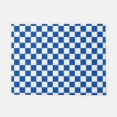 Paillasson Damier bleu cobalt classique (Devant)